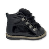 Manuela Black Patent Fur Bootie-Tassel Children Shoes