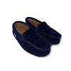 Atlanta Mocassin Navy Velvet Lined Loafer-Tassel Children Shoes