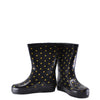 BONTON Black and Gold Star Rainboot-Tassel Children Shoes