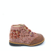 Manuela Pink Floral Wingtip Baby Bootie-Tassel Children Shoes