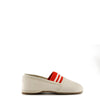 Pepe Beige/Red Stripe Elastic Slipper-Tassel Children Shoes