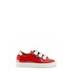 Atlanta Mocassin Red and White Patent Velcro Sneaker-Tassel Children Shoes