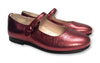 Beberlis Burgundy Crinkle Mary Jane-Tassel Children Shoes