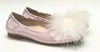 Beberlis Pink Feather Ballet Flat-Tassel Children Shoes