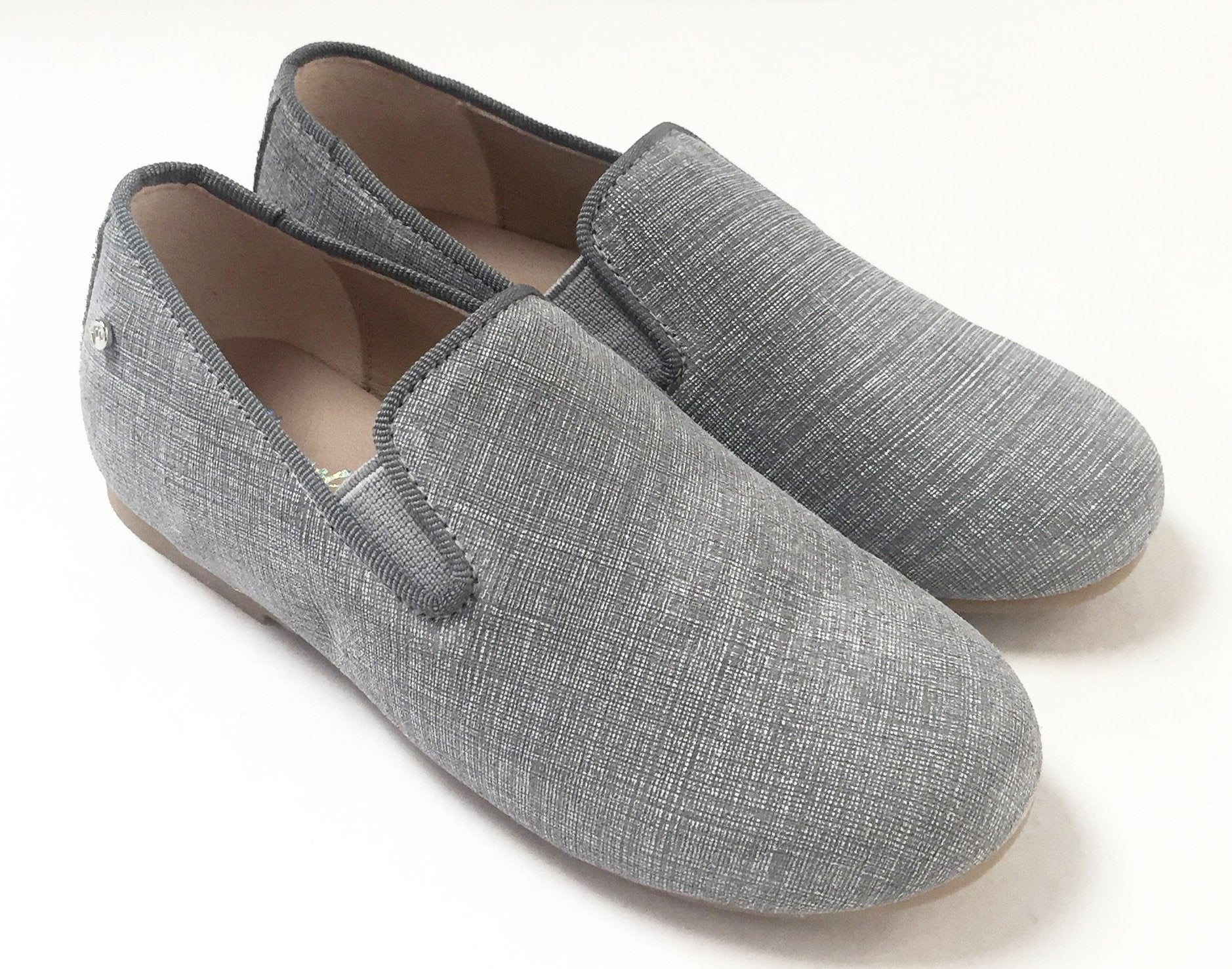 Manuela Gray Lined Slip-on-Tassel Children Shoes