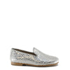 Hoo Silver Metallic Cheetah Smoking Loafer-Tassel Children Shoes