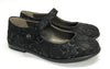 Pepe Black Floral Mary Jane-Tassel Children Shoes