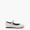 Blublonc White Textured Mary Jane-Tassel Children Shoes
