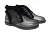 Blublonc Shimmer Fur Trim Bootie-Tassel Children Shoes