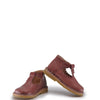 Petit Nord Cranberry Scalloped T-Strap Baby Shoe-Tassel Children Shoes