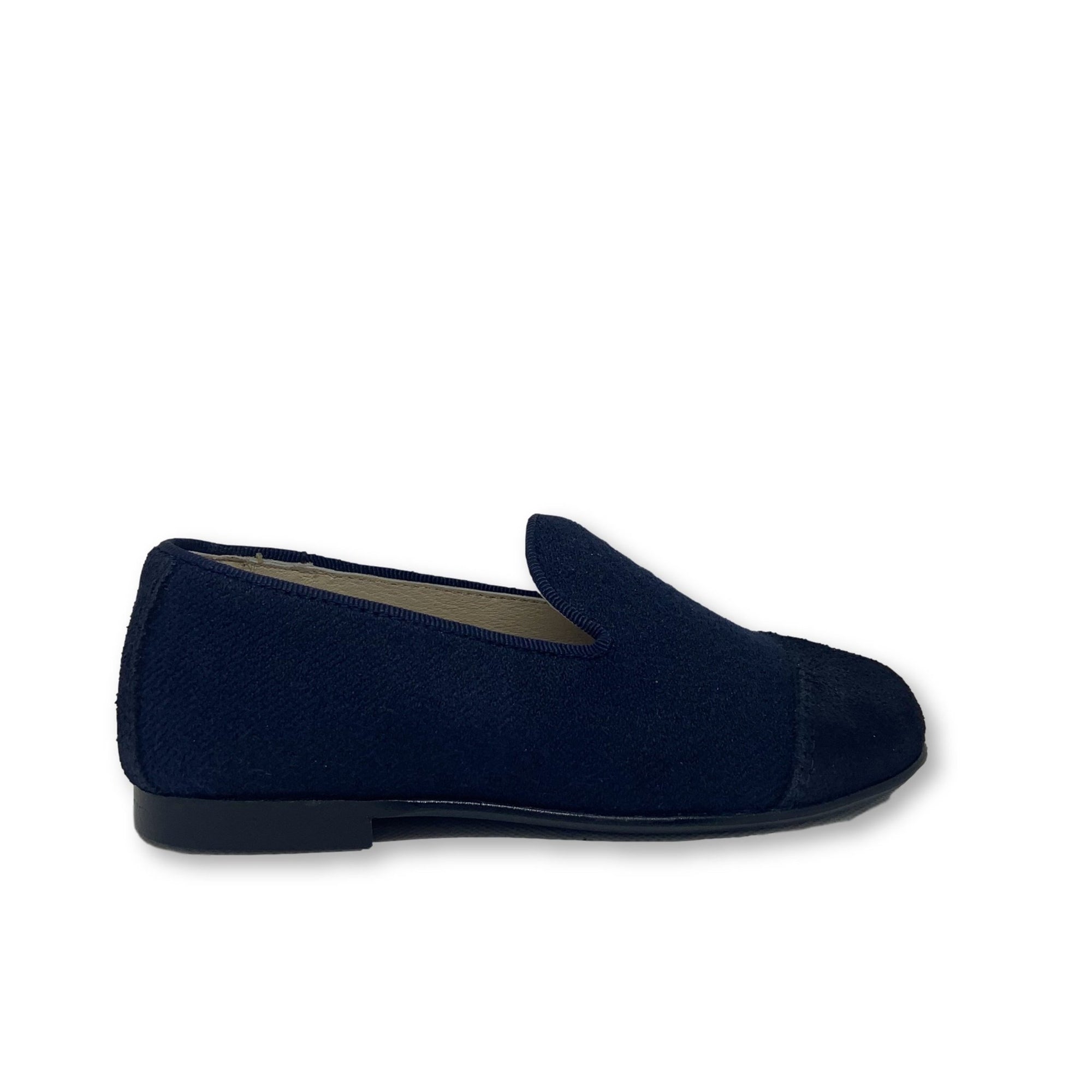 Hoo Navy Wool Smoking Shoe-Tassel Children Shoes