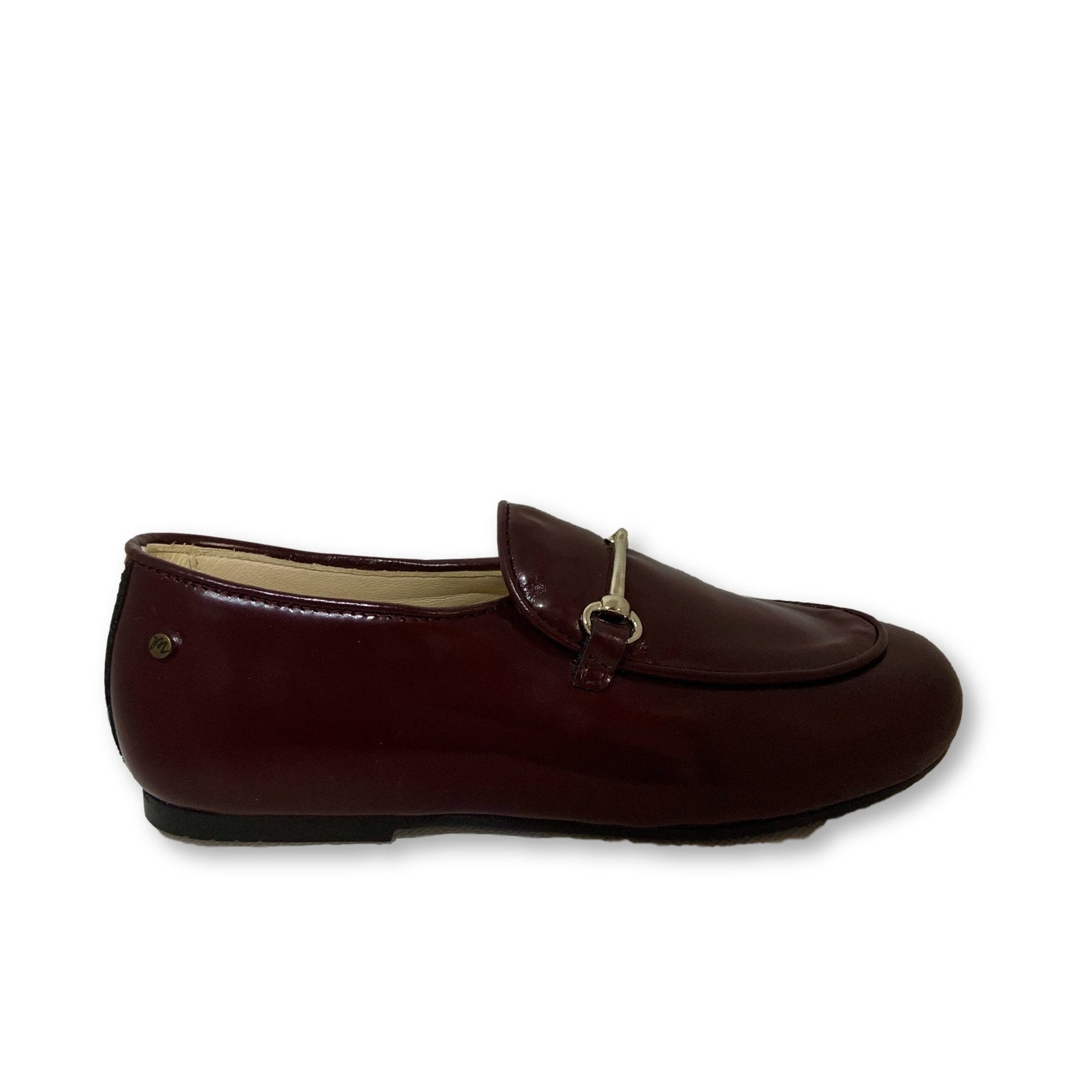 Manuela Burgundy Florentic Chain Loafer-Tassel Children Shoes