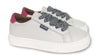 Atlanta Mocassin Gingam Lace Sneaker with Hot Pink Back-Tassel Children Shoes