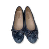 Beberlis Gray Shimmer Velvet Ballet-Tassel Children Shoes