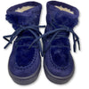 Atlanta Mocassin Navy Fur Lace Boot-Tassel Children Shoes
