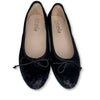 Beberlis Black Shimmer Velvet Ballet-Tassel Children Shoes