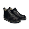 Sonatina Black and Silver Metallic Bootie-Tassel Children Shoes