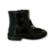 Papanatas Black Classic Chain Boot-Tassel Children Shoes