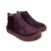 Atlanta Mocassin Burgundy Textured Zipper Bootie-Tassel Children Shoes