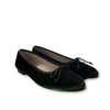 Hoo Black Crushed Velvet Pointed Flat-Tassel Children Shoes