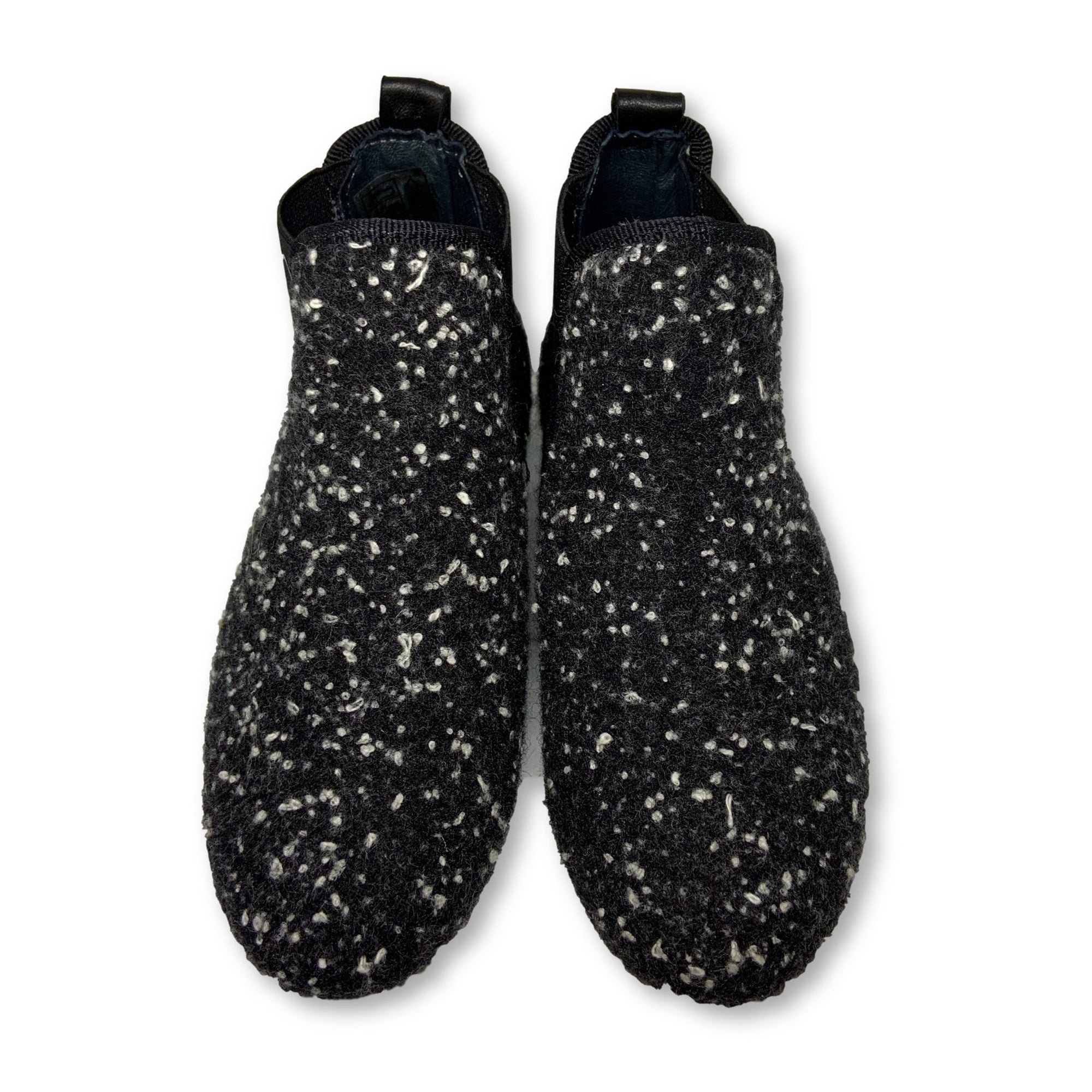 BluBlonc Black Tweed Bootie-Tassel Children Shoes