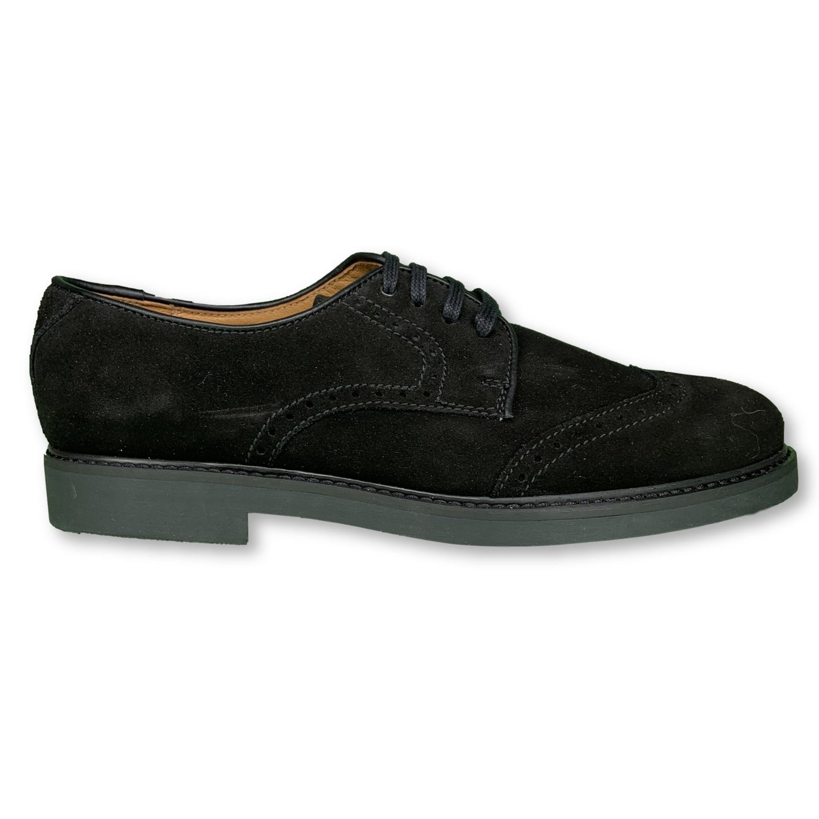 Beberlis Black Suede Wingtip Oxford-Tassel Children Shoes