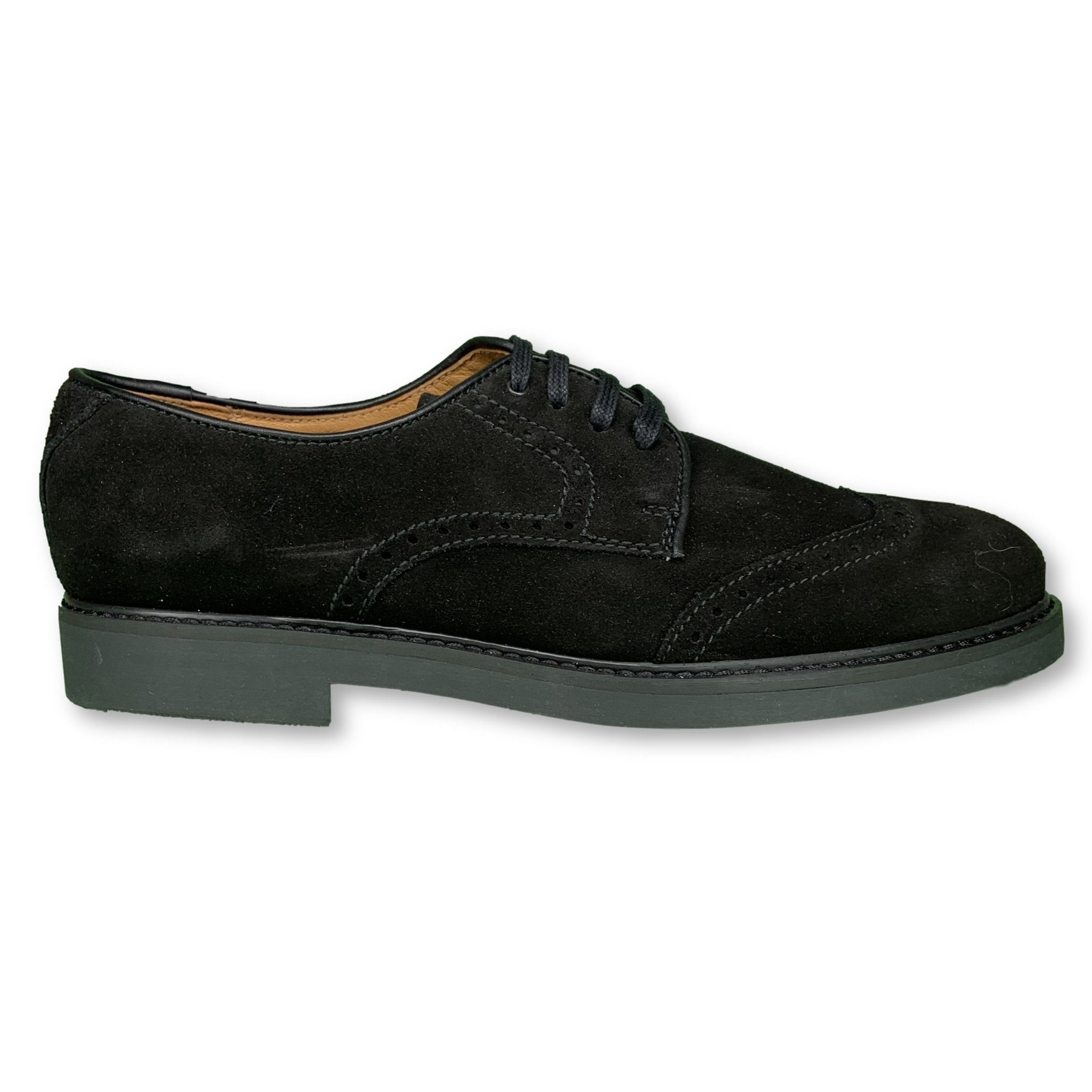 Black suede wingtips sale