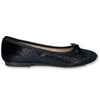 Beberlis Black Shimmer Velvet Ballet-Tassel Children Shoes
