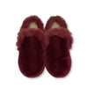 Manuela Burgundy Fur Smoking Loafer-Tassel Children Shoes