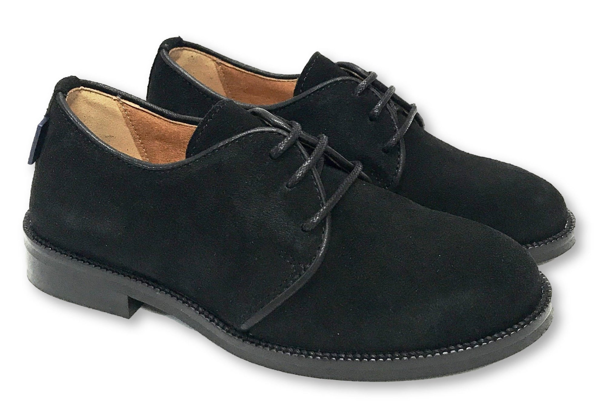 Atlanta Mocassin Black Suede Oxford-Tassel Children Shoes