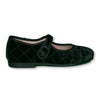 Beberlis Black Velvet Textured Mary Jane-Tassel Children Shoes