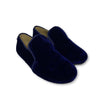 Papanatas Navy Velvet Smoking Loafer-Tassel Children Shoes