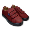 Atlanta Mocassin Red Textured Velcro Sneaker-Tassel Children Shoes
