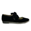 Papanatas Black Velvet Bow Shoe-Tassel Children Shoes