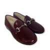 Hoo Burgundy High Shine Chain Loafer-Tassel Children Shoes