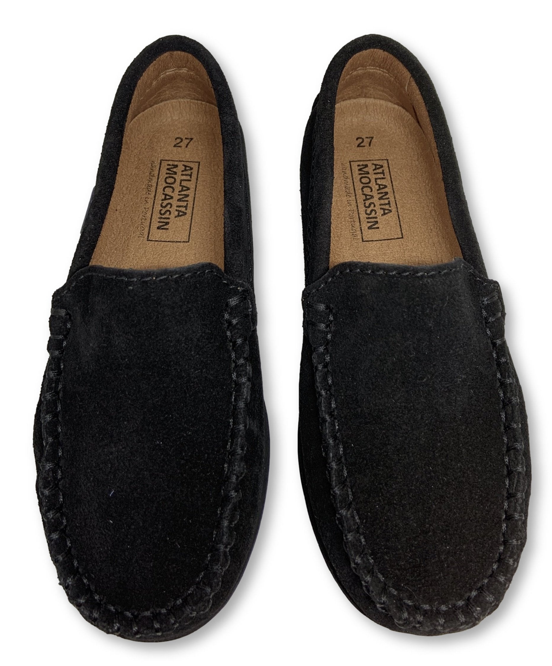 Atlanta Mocassin Black Suede Loafer-Tassel Children Shoes