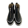 Hoo Black and White Zipper Bootie-Tassel Children Shoes