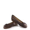 Papanats Brown and Gold Velvet Dot Ballet Flat-Tassel Children Shoes