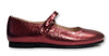 Beberlis Burgundy Crinkle Mary Jane-Tassel Children Shoes