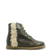 Manuela Hunter Leather and Shearling Boot-Tassel Children Shoes