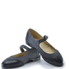 Blublonc Black Plaid Wingtip Mary Jane-Tassel Children Shoes