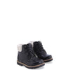 Emel Black Leather Lace Up Baby Boot-Tassel Children Shoes