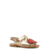Sonatina Gold Sandal with Red Heart-Tassel Children Shoes