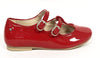 Manuela Red Double Strap T-strap-Tassel Children Shoes