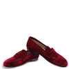 Hoo Red Velvet Penny Loafer-Tassel Children Shoes