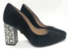 Marian Black Studded 3&quot; Block Heel-Tassel Children Shoes