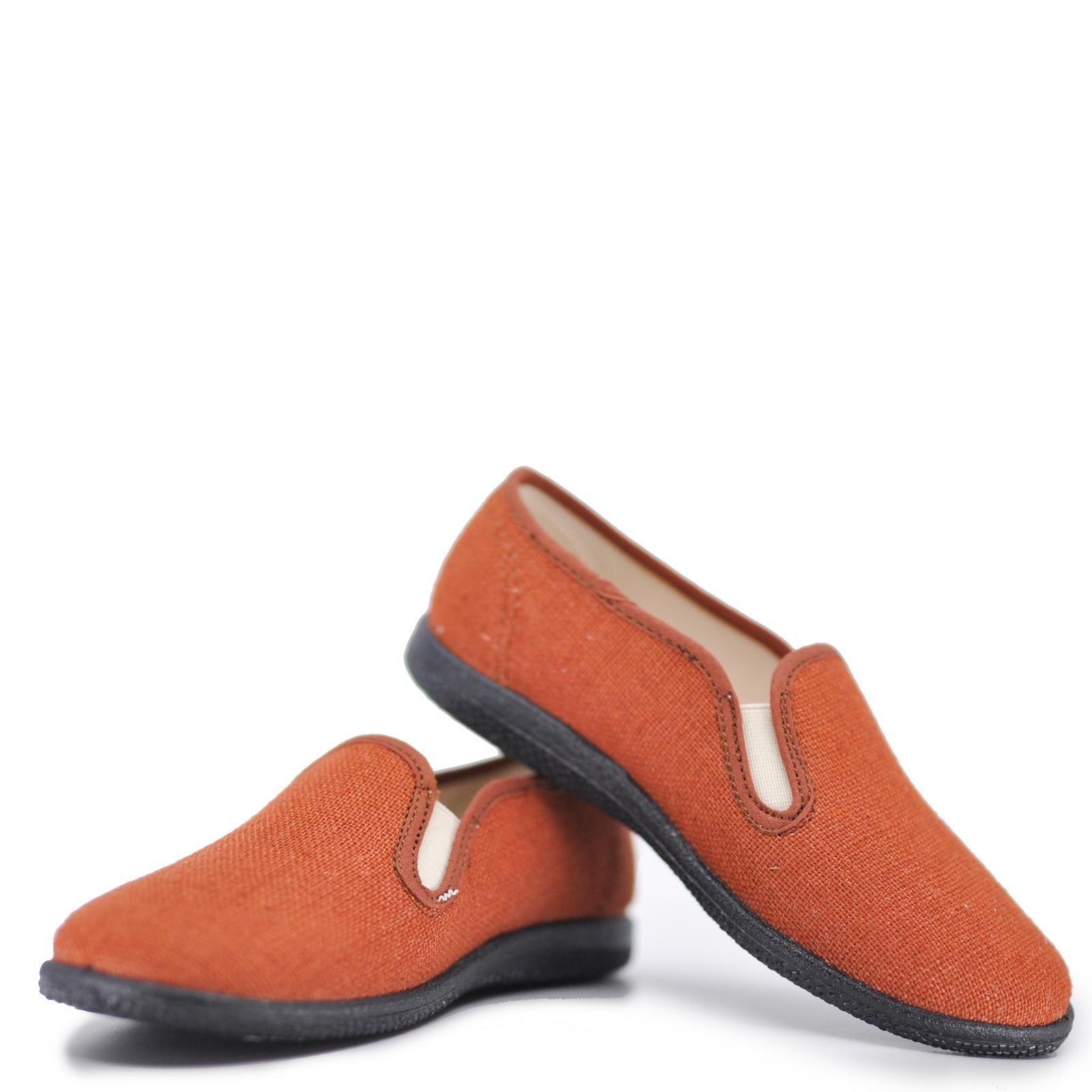 Pepe Rust Linen Slip On Shoe-Tassel Children Shoes