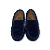 Atlanta Mocassin Navy Velvet Lined Loafer-Tassel Children Shoes
