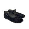 Blublonc Black Spotted Pony Hair Mary Jane-Tassel Children Shoes