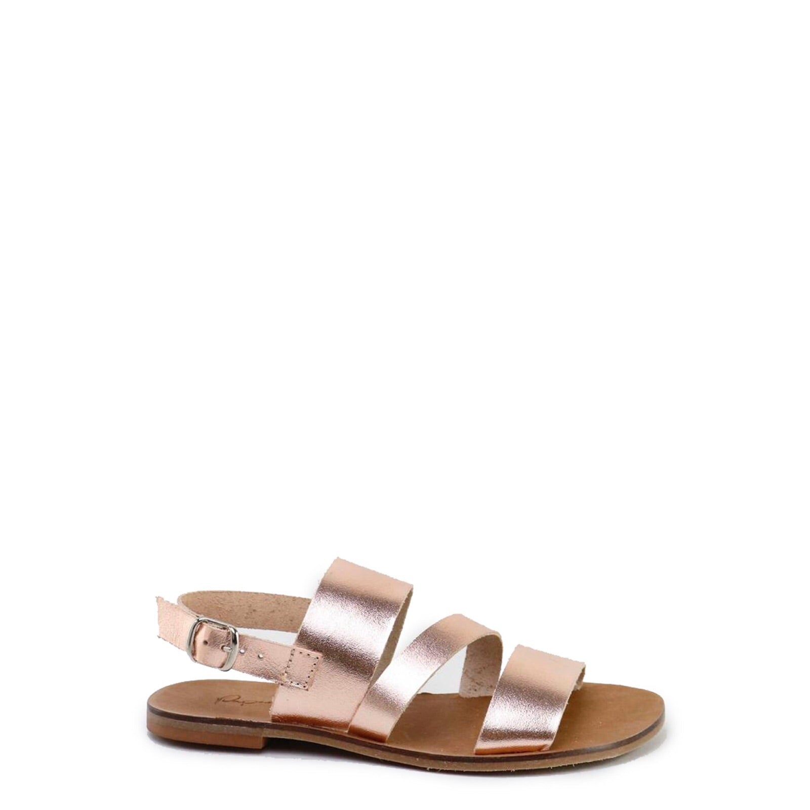 Papanatas Rose Gold Leather Sandal-Tassel Children Shoes